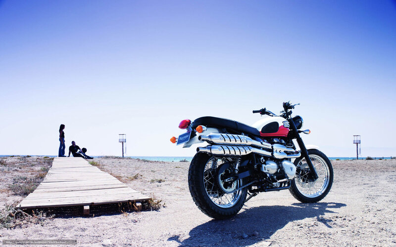 Motorcycle on a beach
