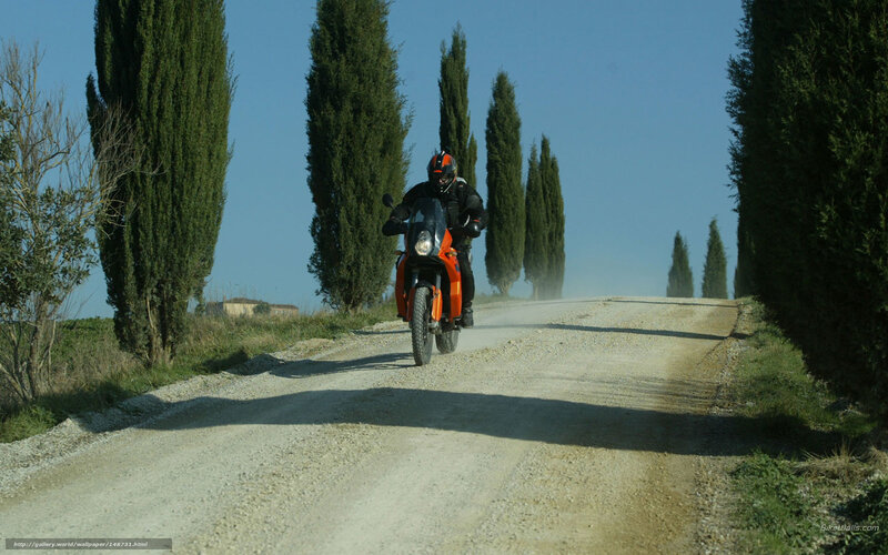 Motorcycle on a country road