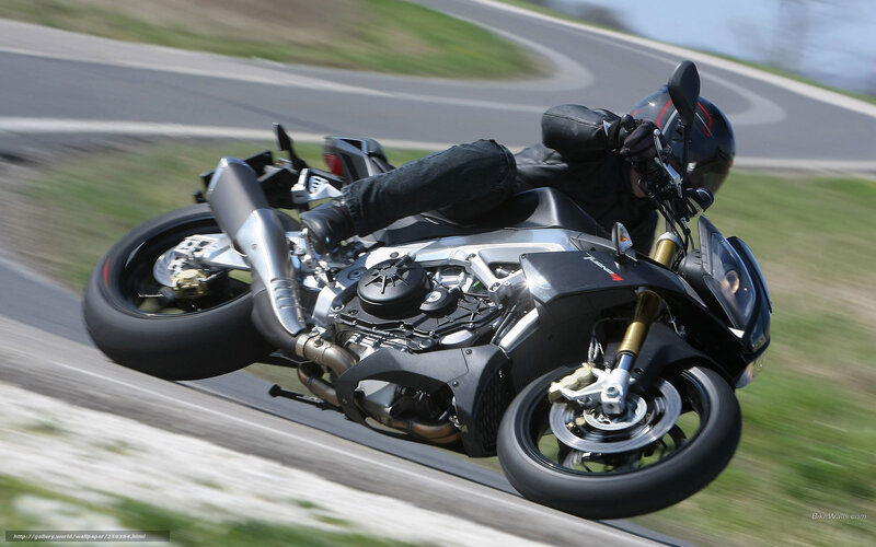 Motorcycle on a Curve — Black