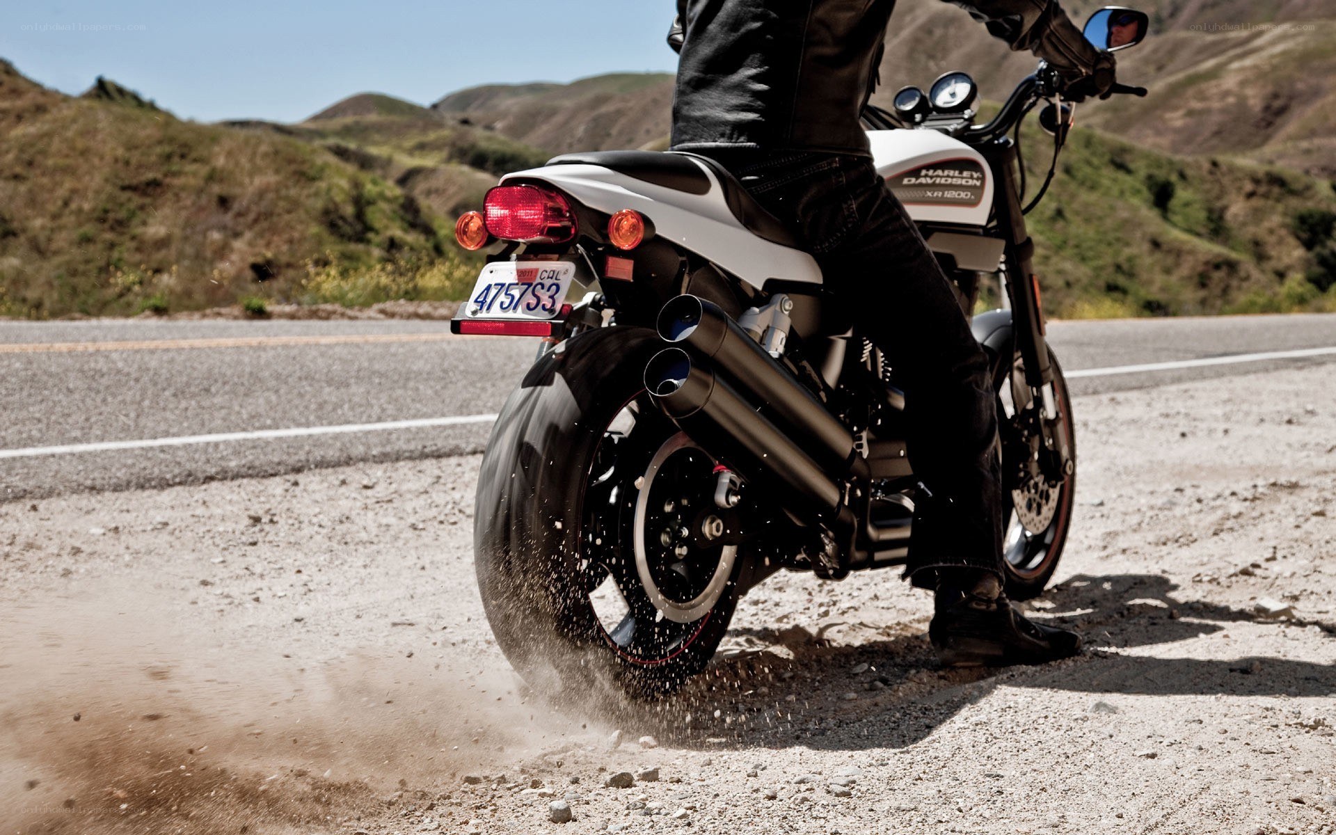 Motorcycle on a dirt road