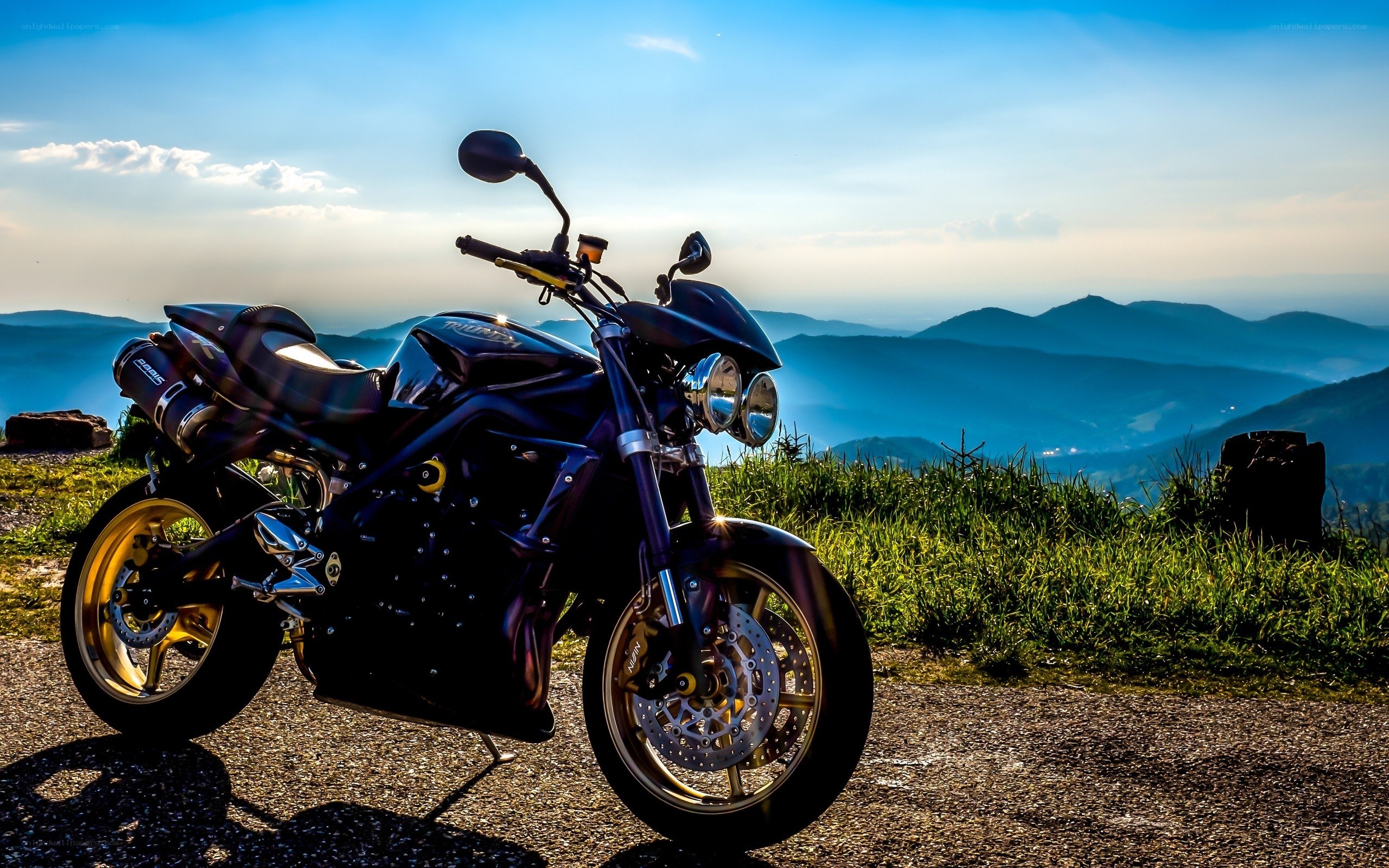 Motorcycle on a mountain overlook