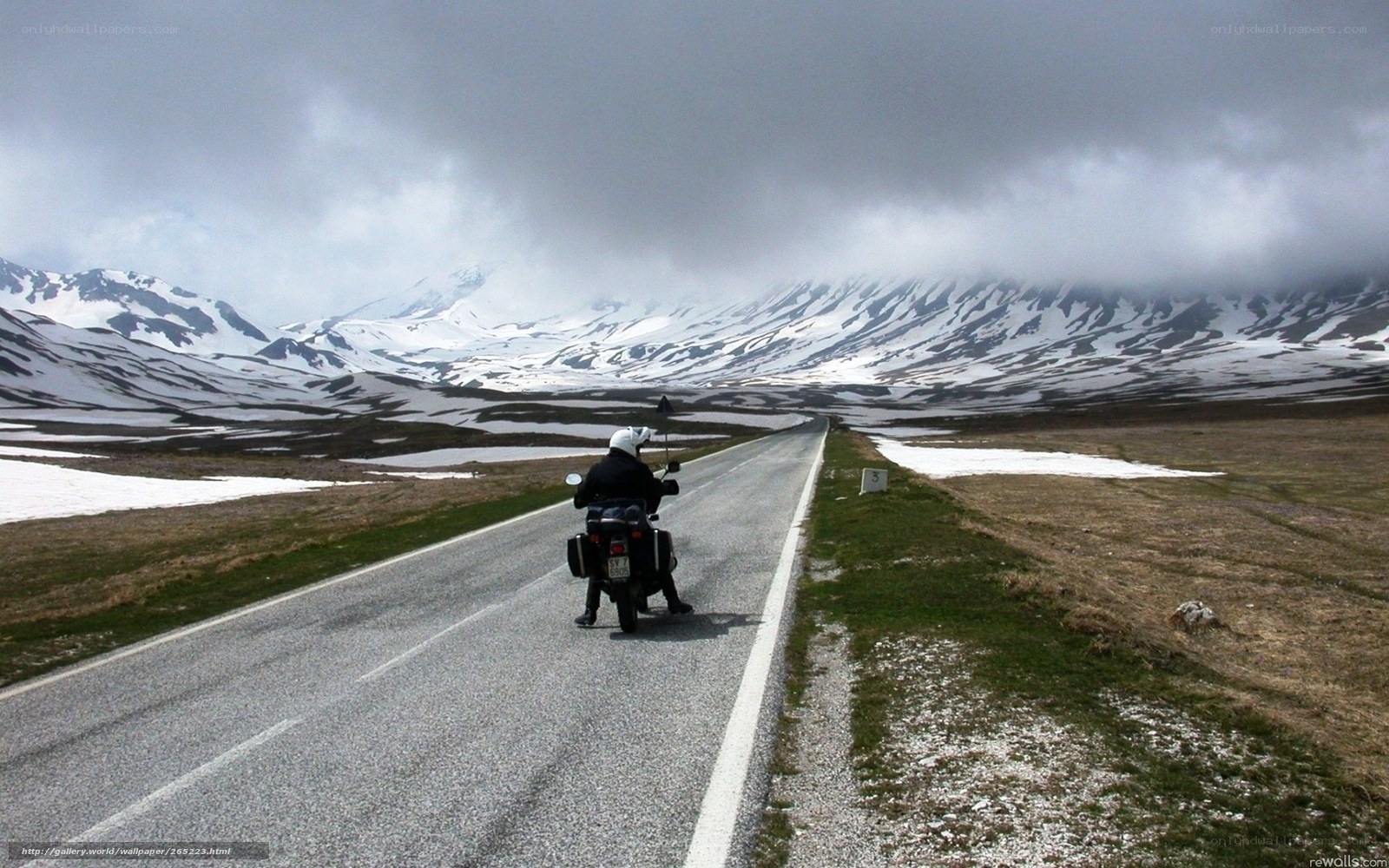 Motorcycle on a mountain road