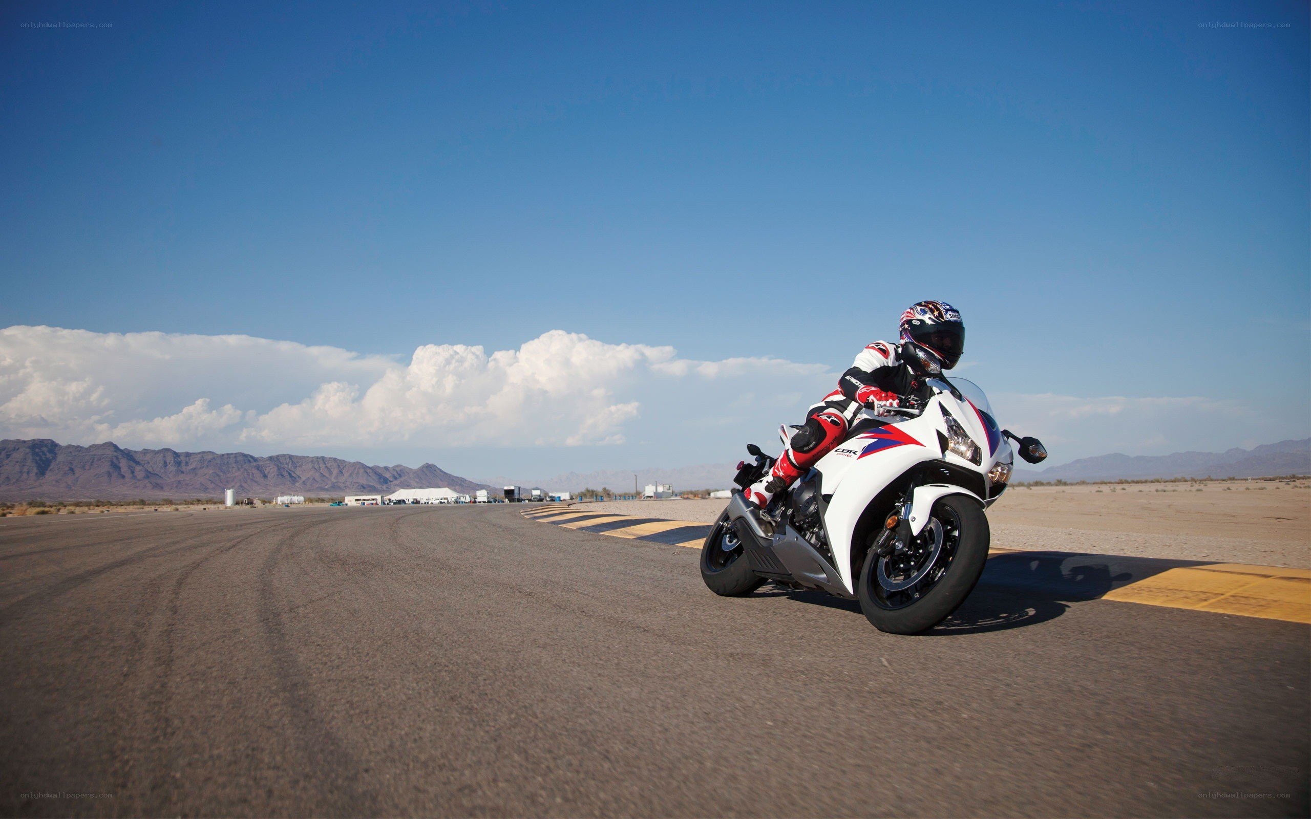 Motorcycle on a racetrack
