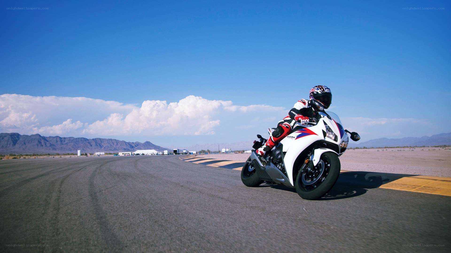 Motorcycle on a racetrack