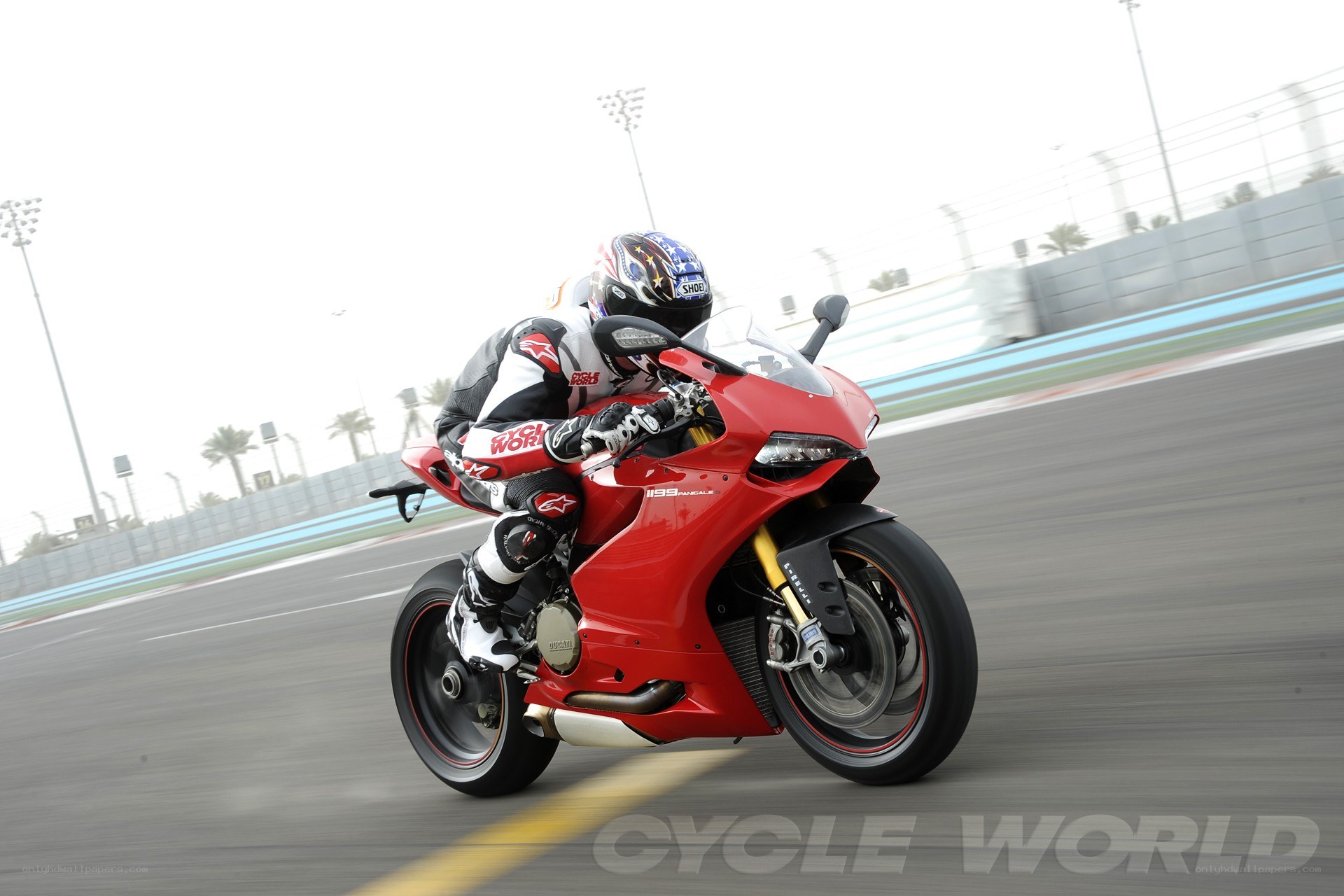 Motorcycle on a racetrack
