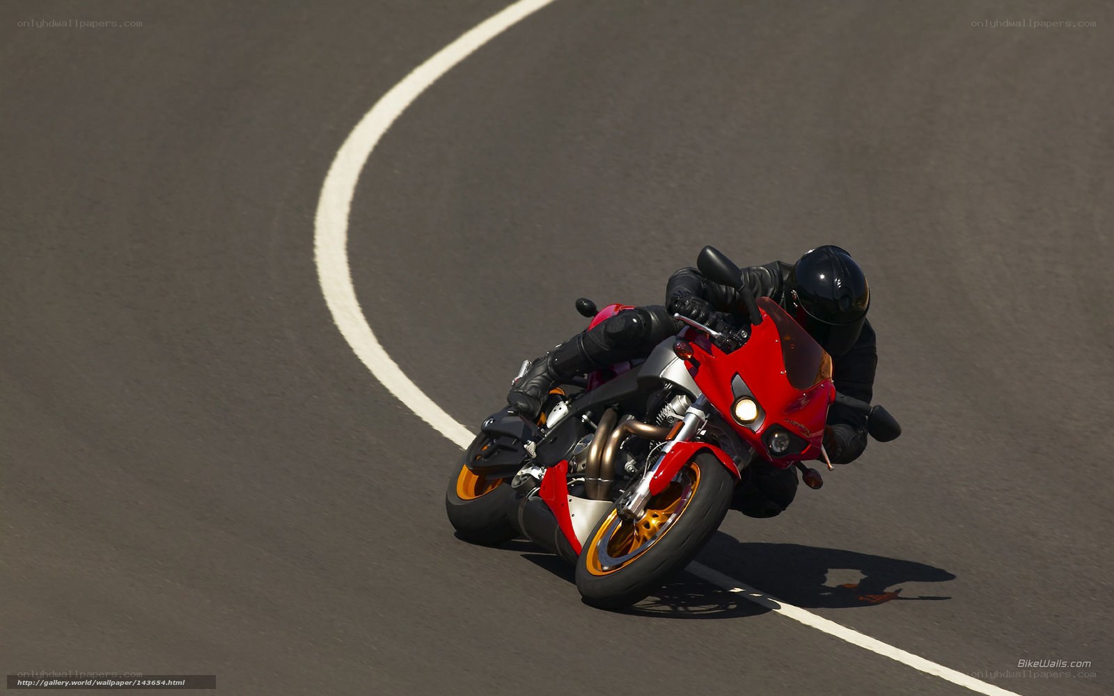 Motorcycle on a racetrack