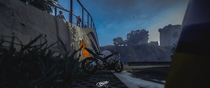 Motorcycle on a Ramp
