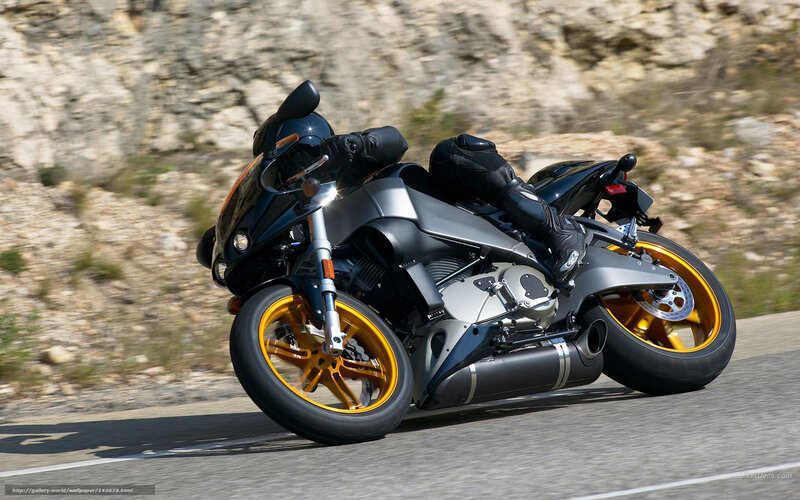 Motorcycle on a Road — Black, Dynamic
