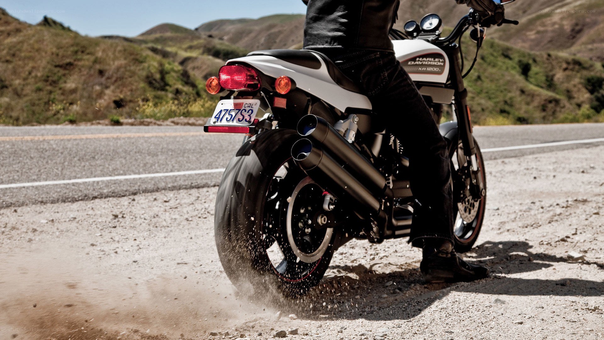 Motorcycle on a road