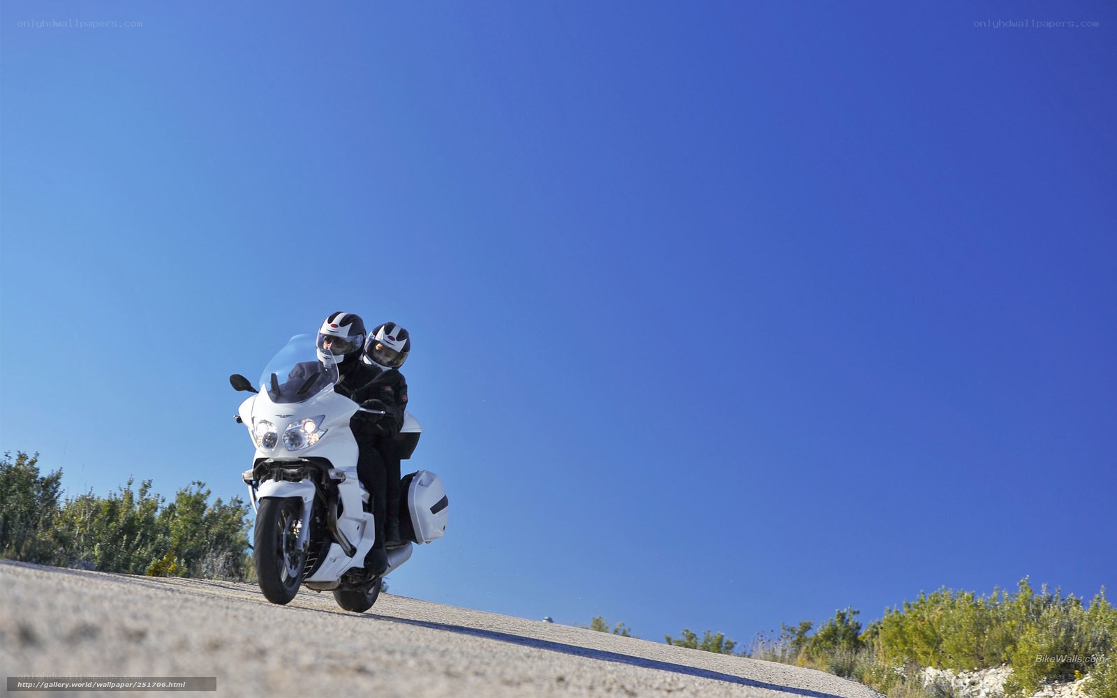 Motorcycle on a sunny road