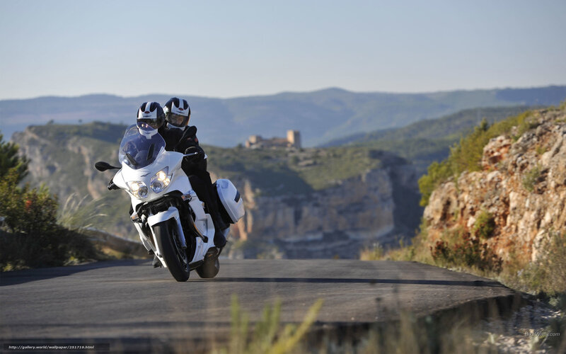 Motorcycle on a winding road