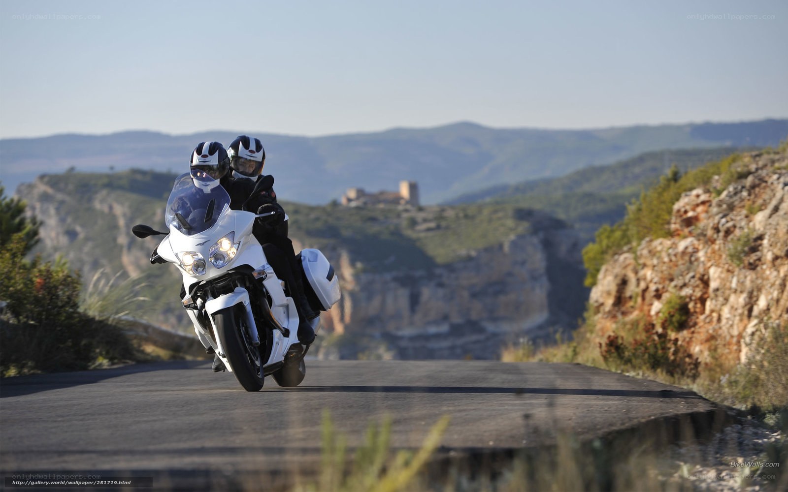 Motorcycle on a winding road