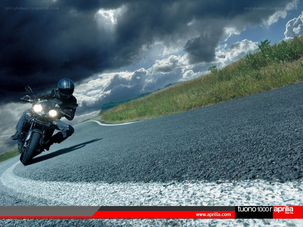 Motorcycle on a winding road
