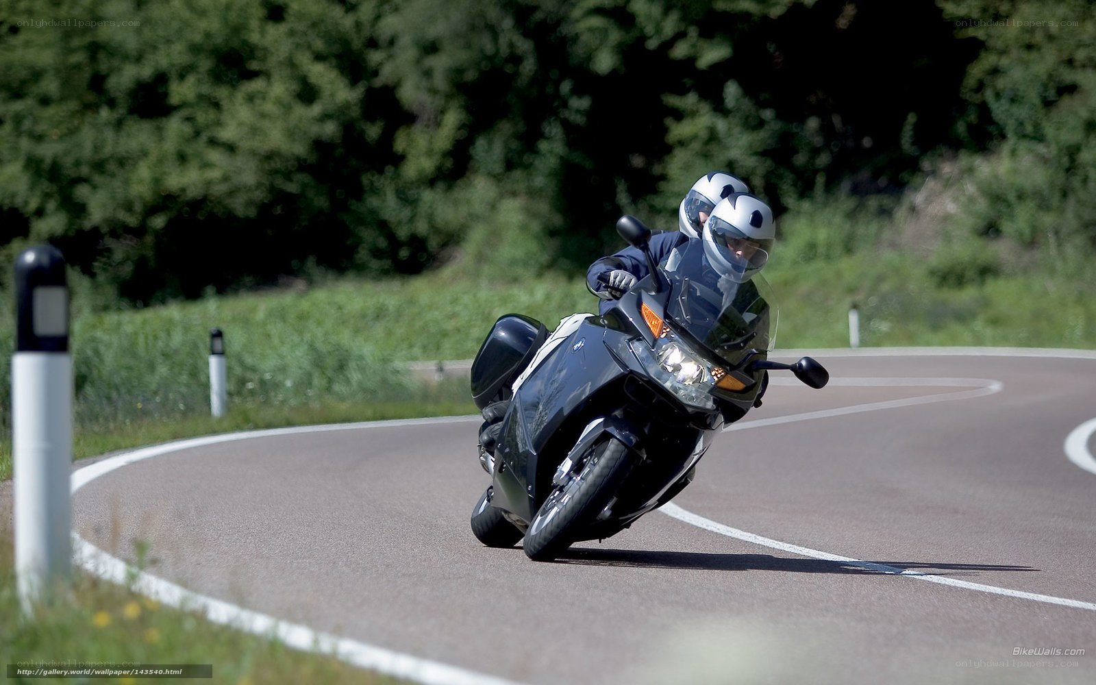 Motorcycle on a winding road