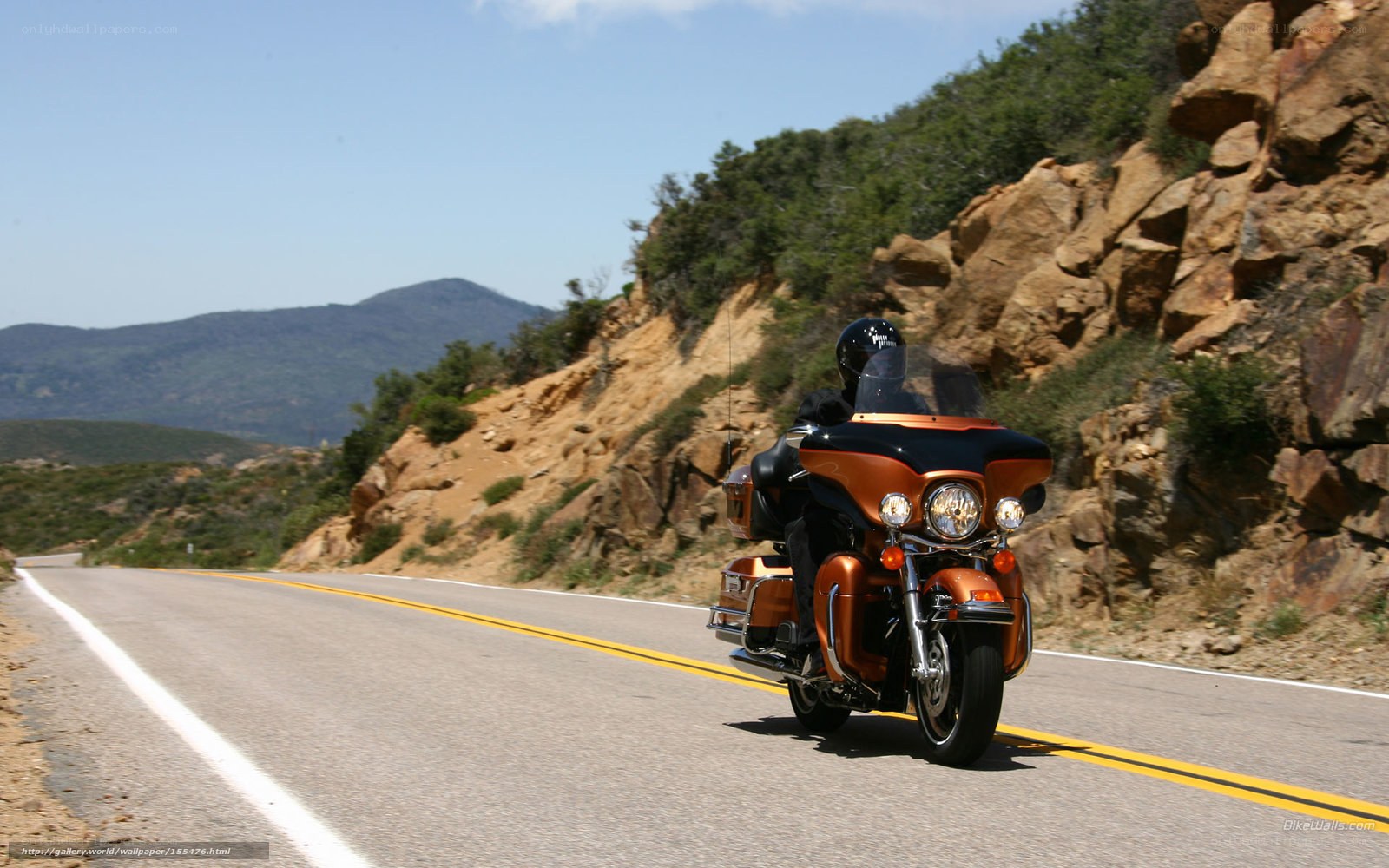 Motorcycle on a winding road