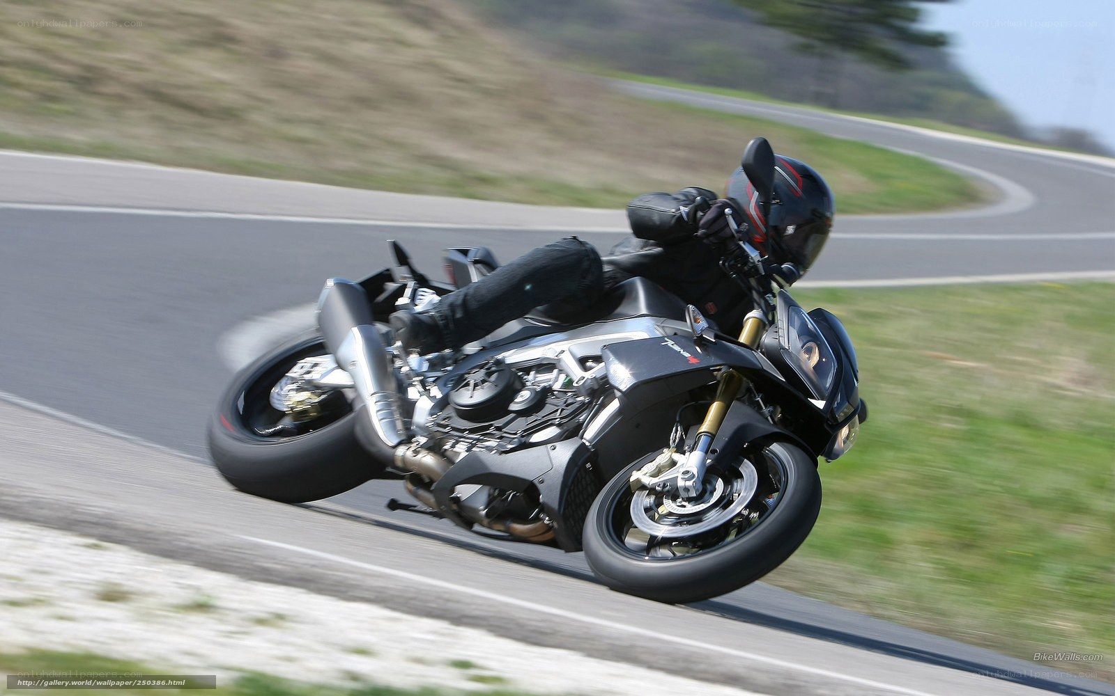 Motorcycle on a winding road