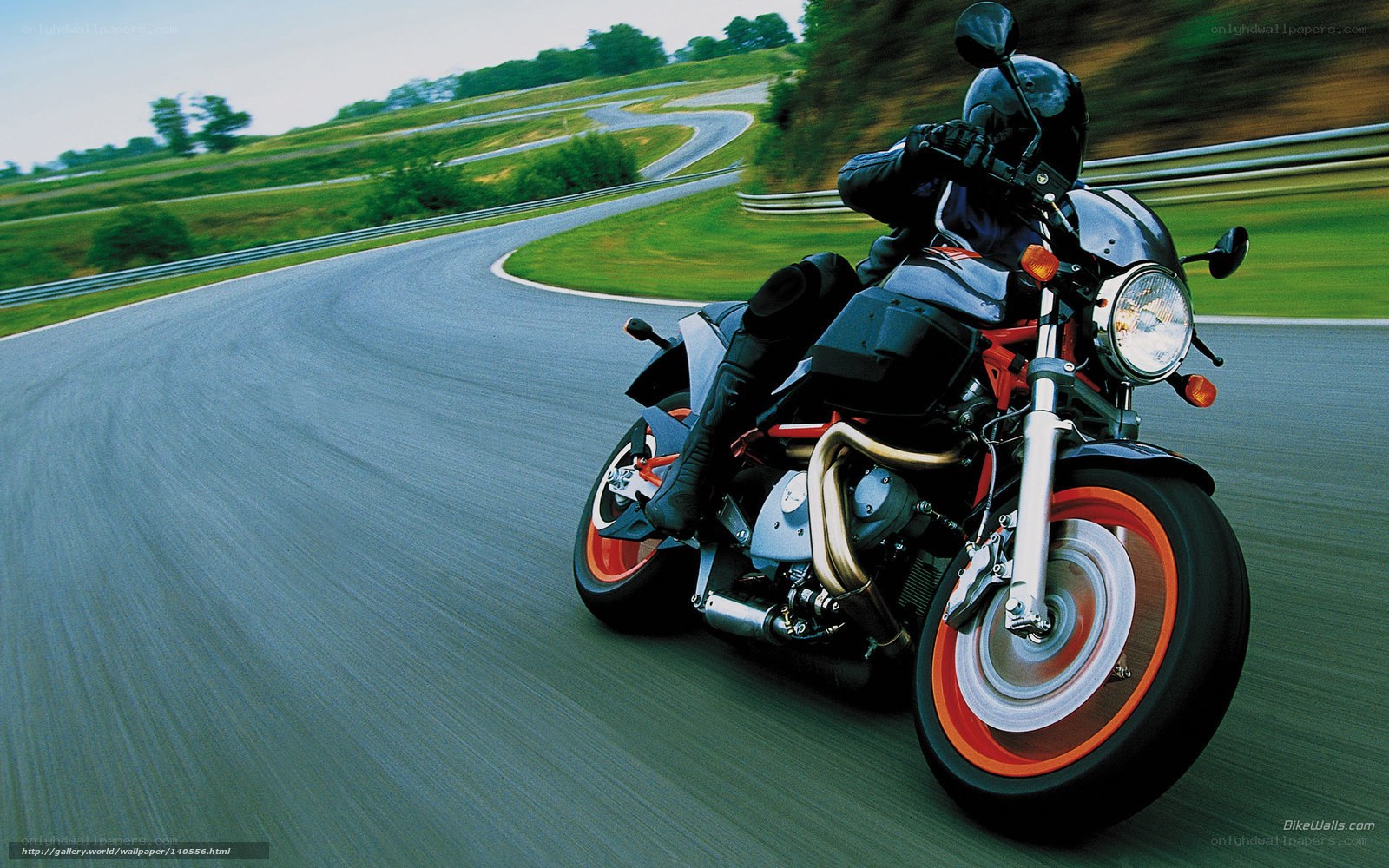 motorcycle on a winding road