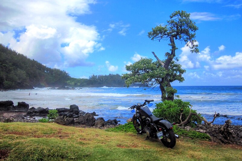 Motorcycle on Beach