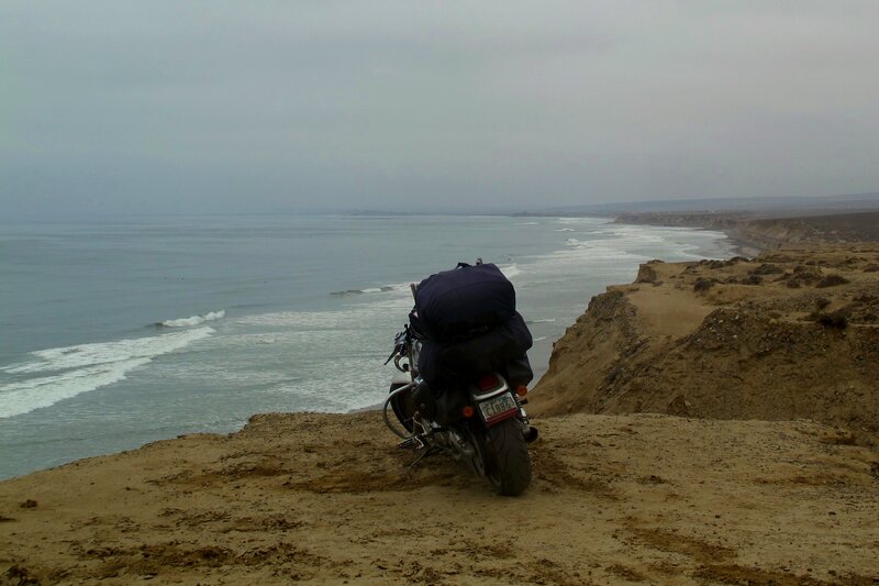 Motorcycle on Cliff Edge