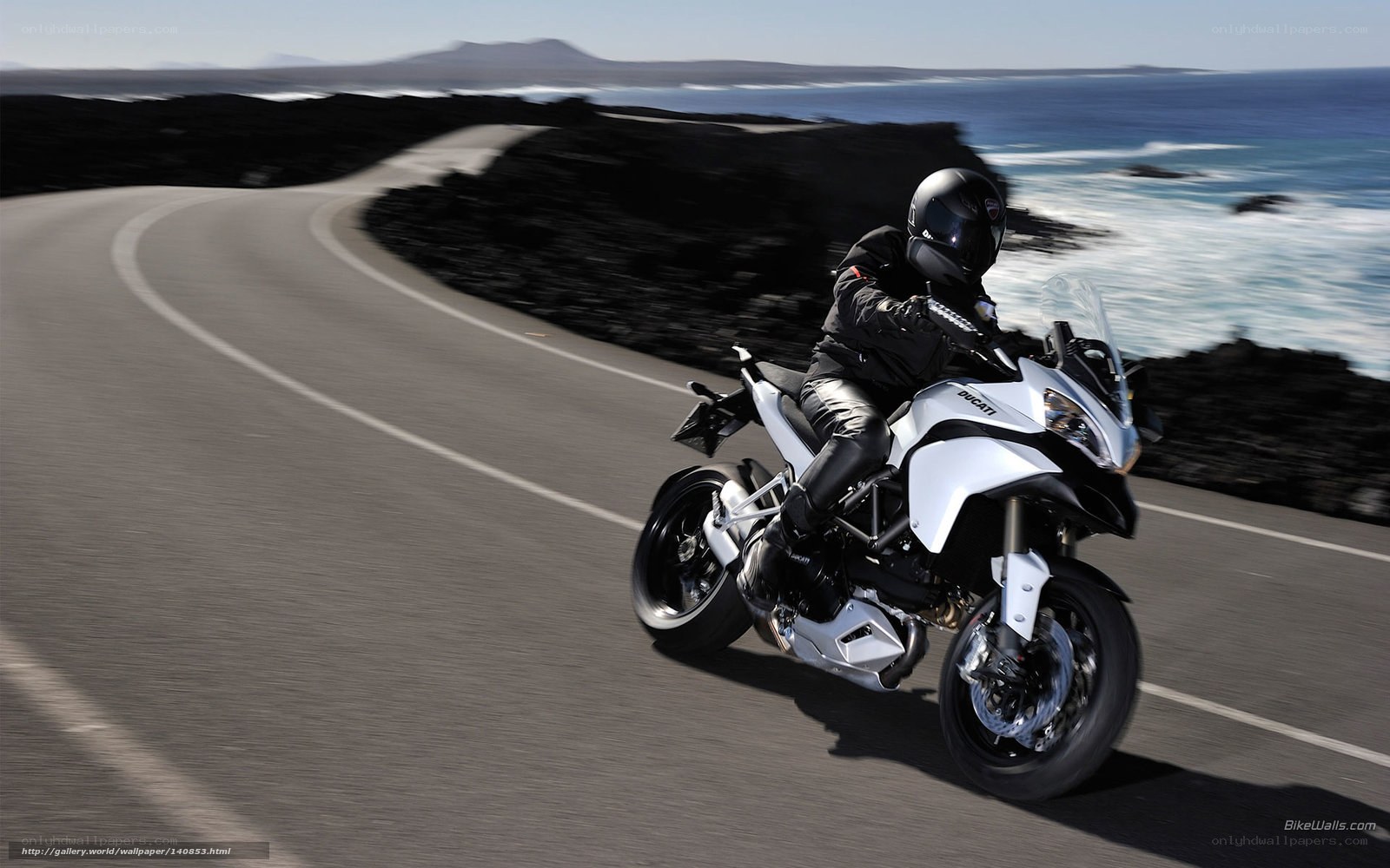 motorcycle on coastal road