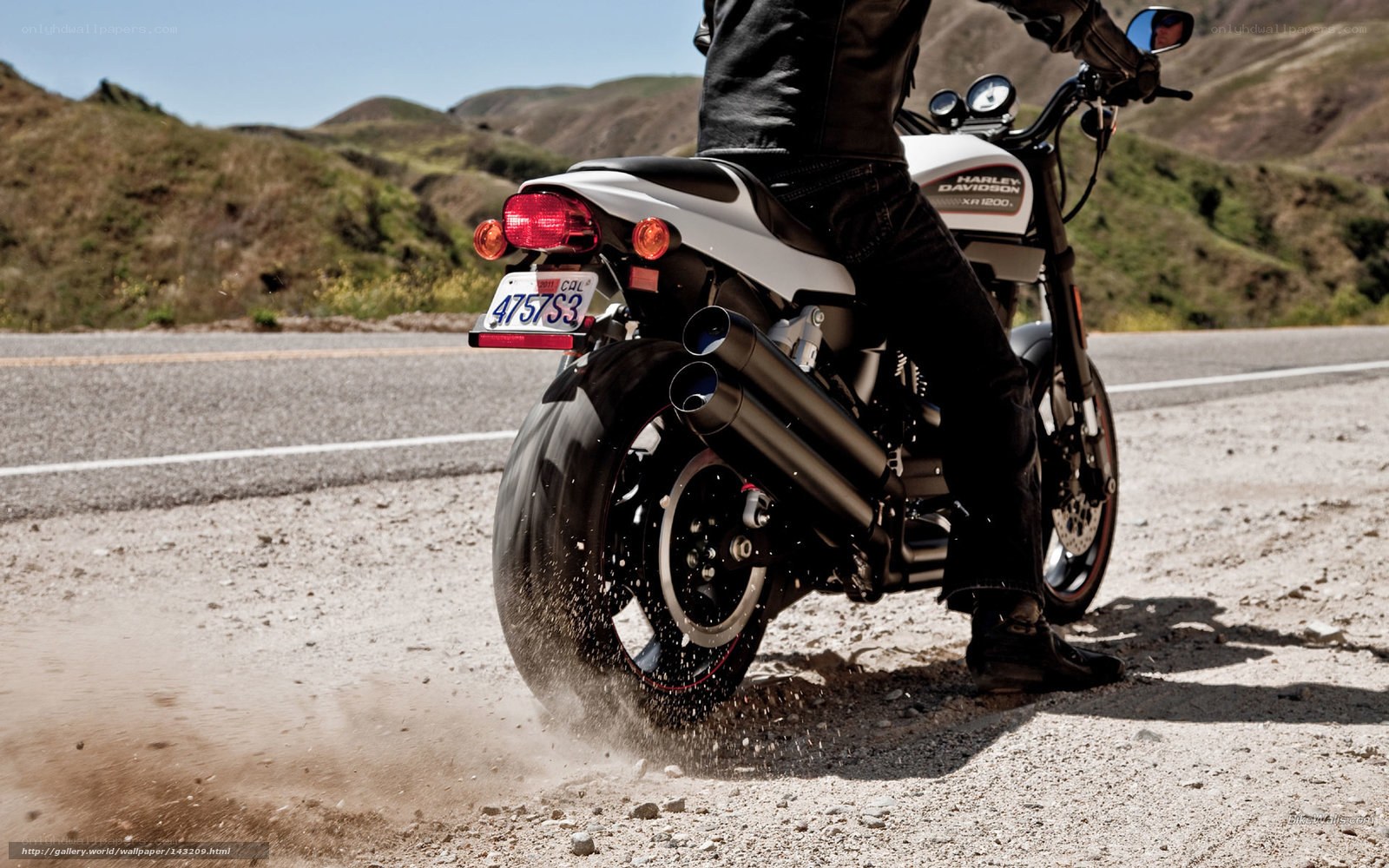 motorcycle on gravel road