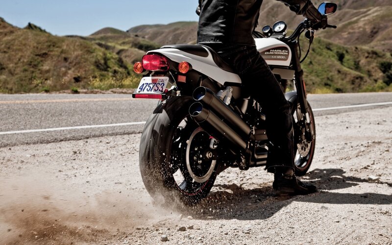 Motorcycle on Gravel