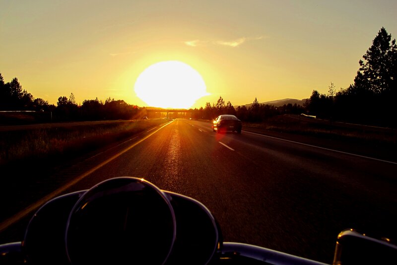 Motorcycle on Highway