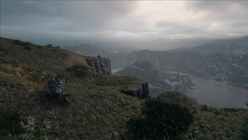 Motorcycle on Hillside