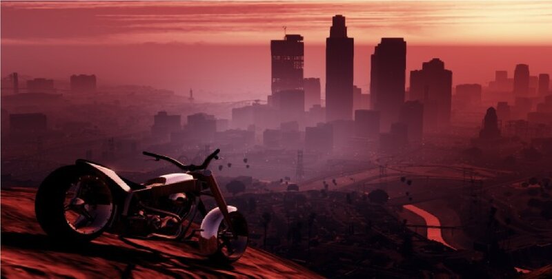 Motorcycle on Hilltop