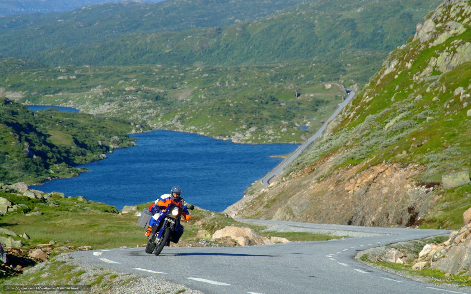 Motorcycle on mountain road
