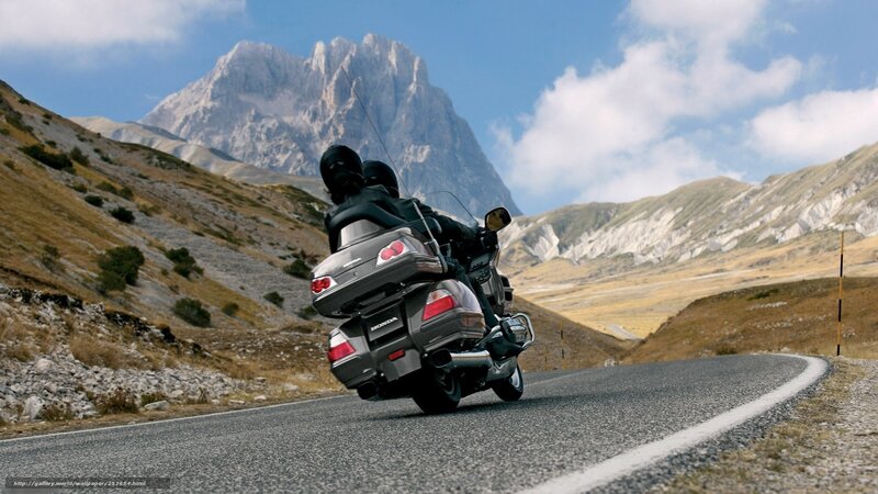 Motorcycle on Mountain Road — Gray, Serene, Afternoon