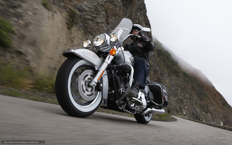 Motorcycle on Mountain Road — Silver
