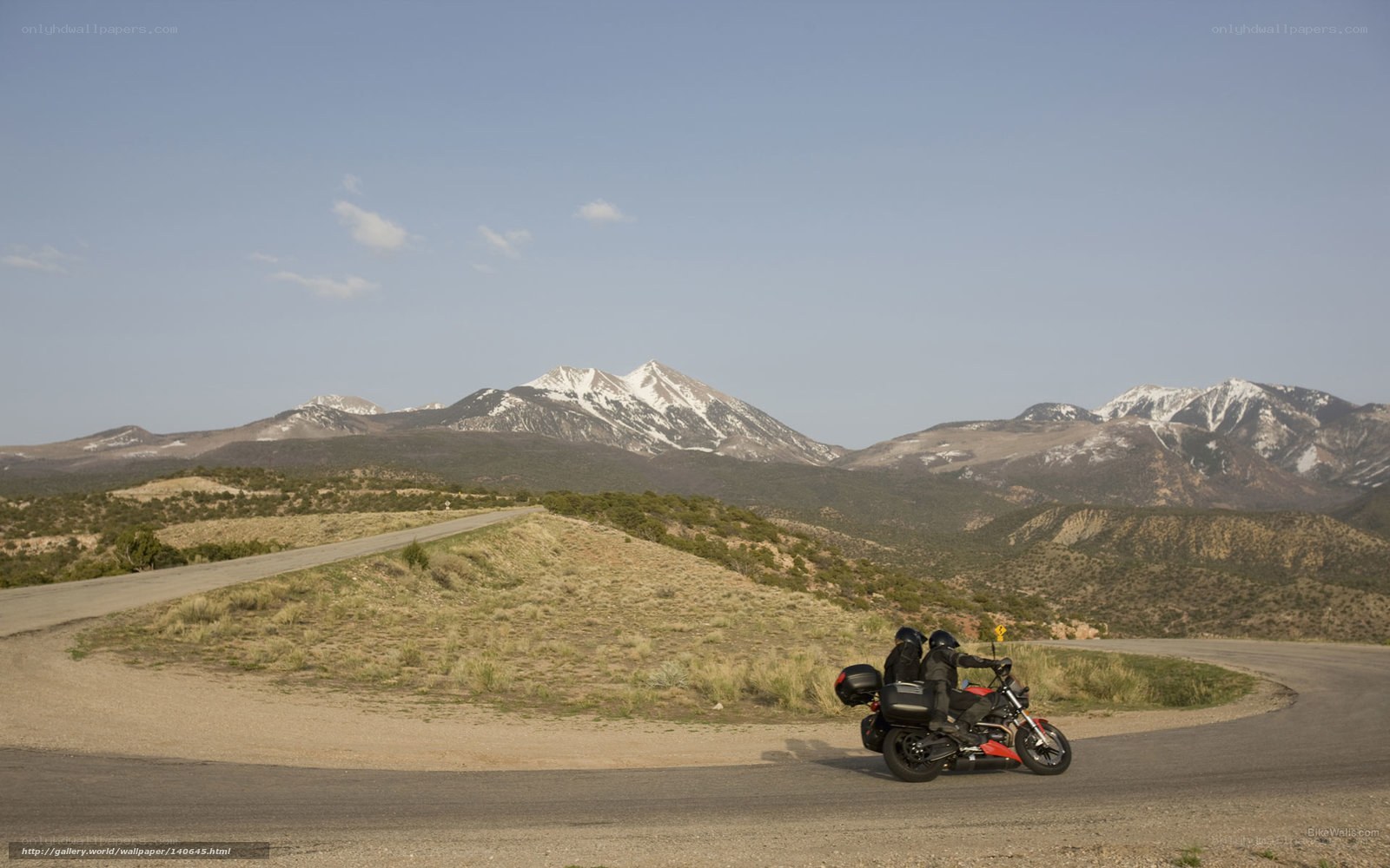 Motorcycle on mountain road