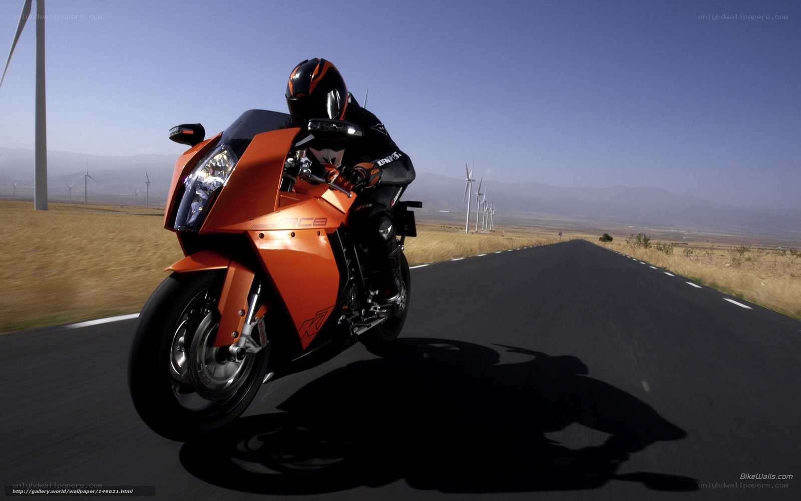 Motorcycle on open road