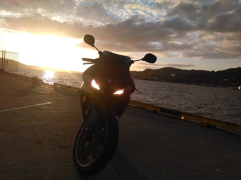 Motorcycle on Pier