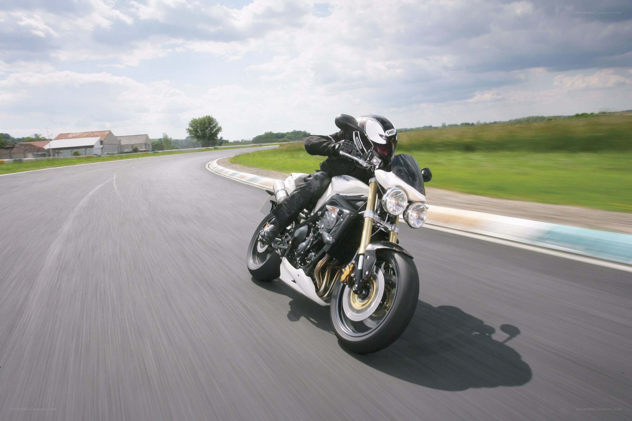 motorcycle on racetrack