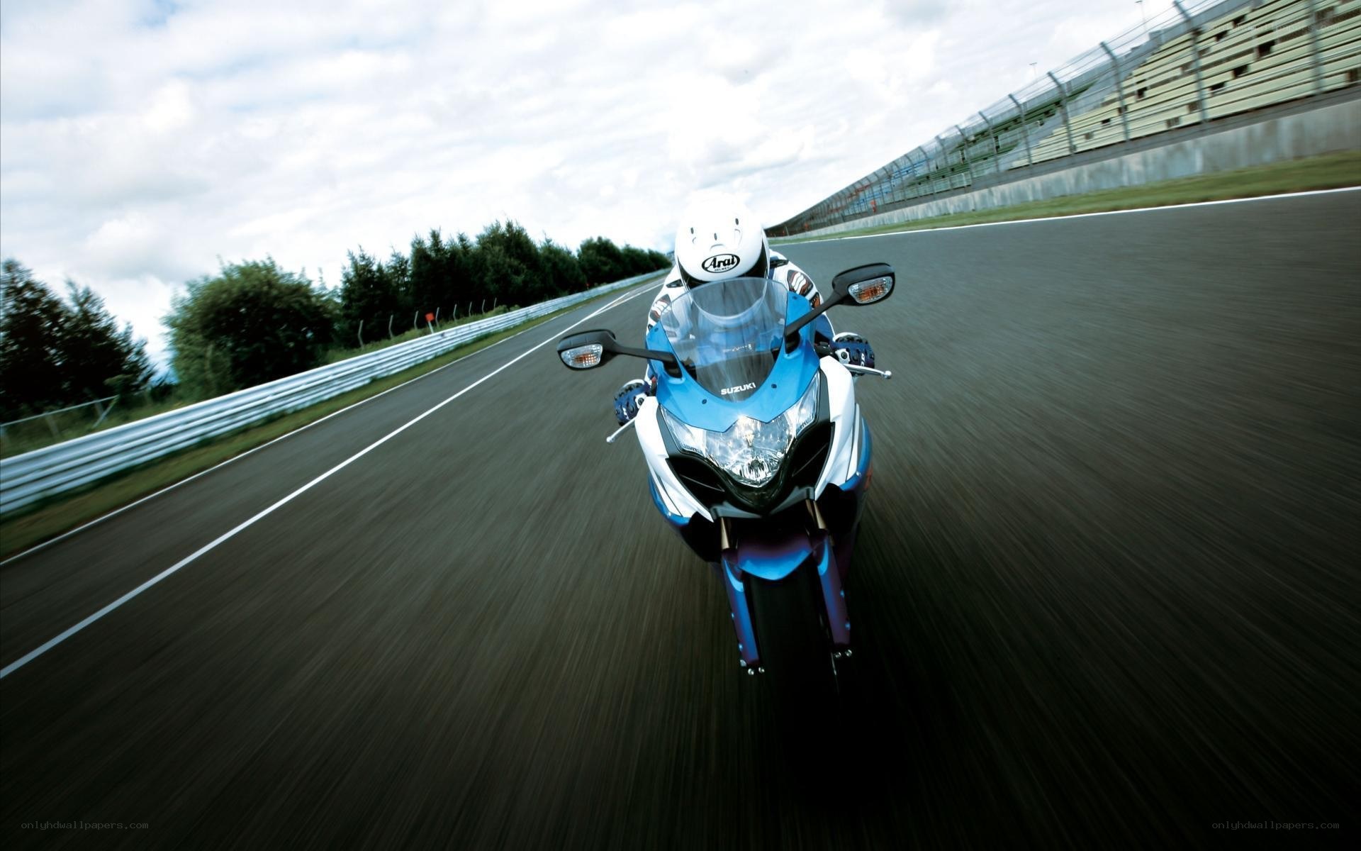 motorcycle on racetrack