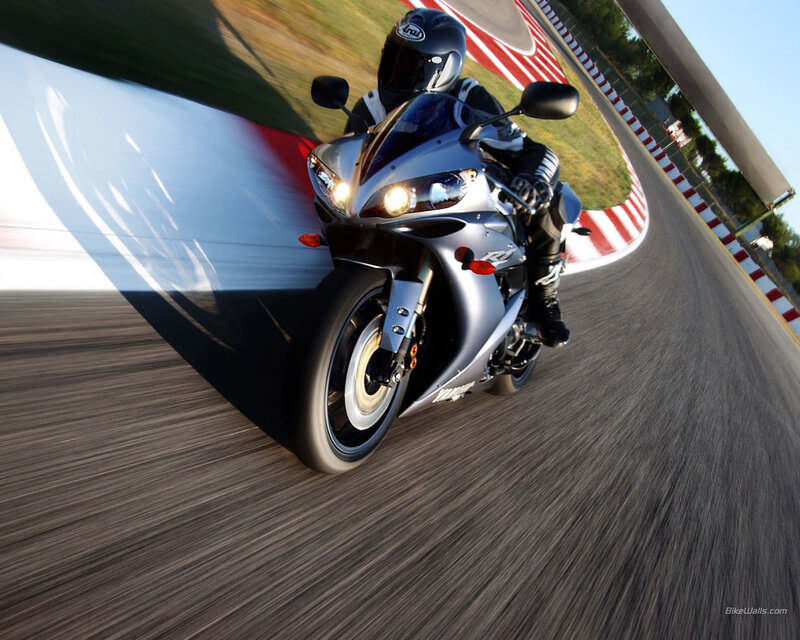 motorcycle on racetrack