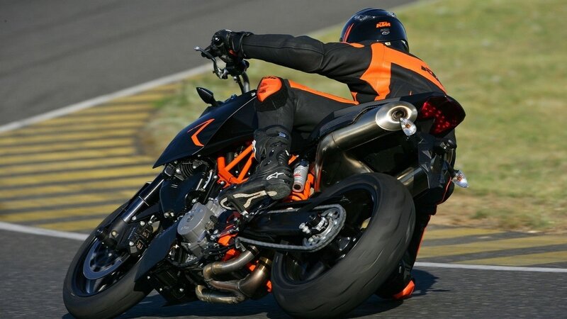motorcycle on racetrack