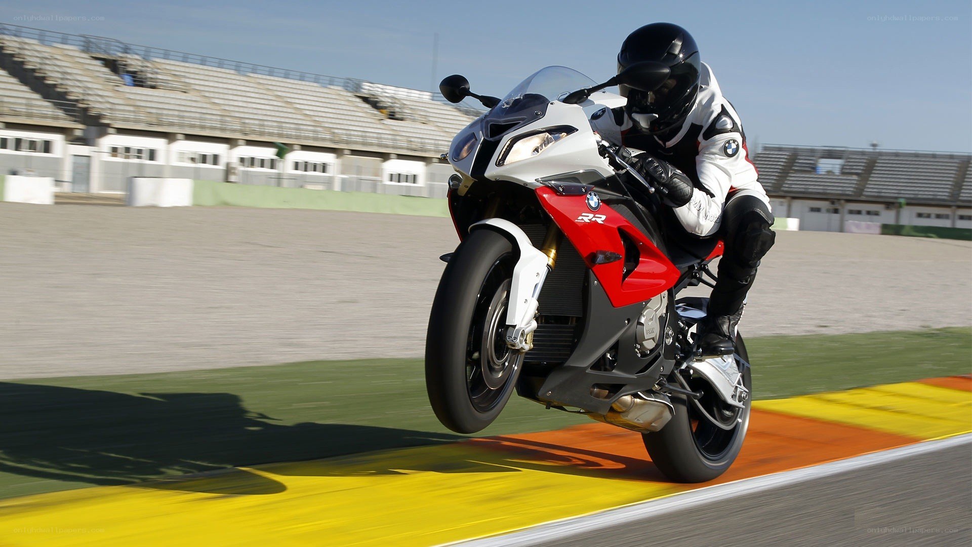 motorcycle on racetrack