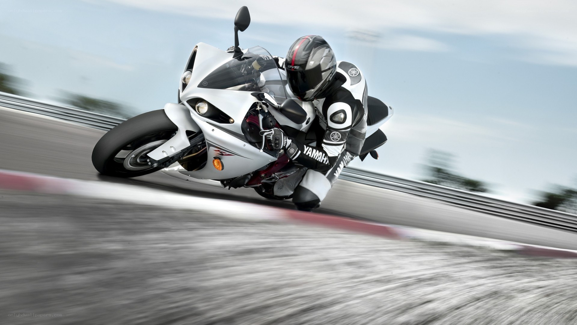 motorcycle on racetrack