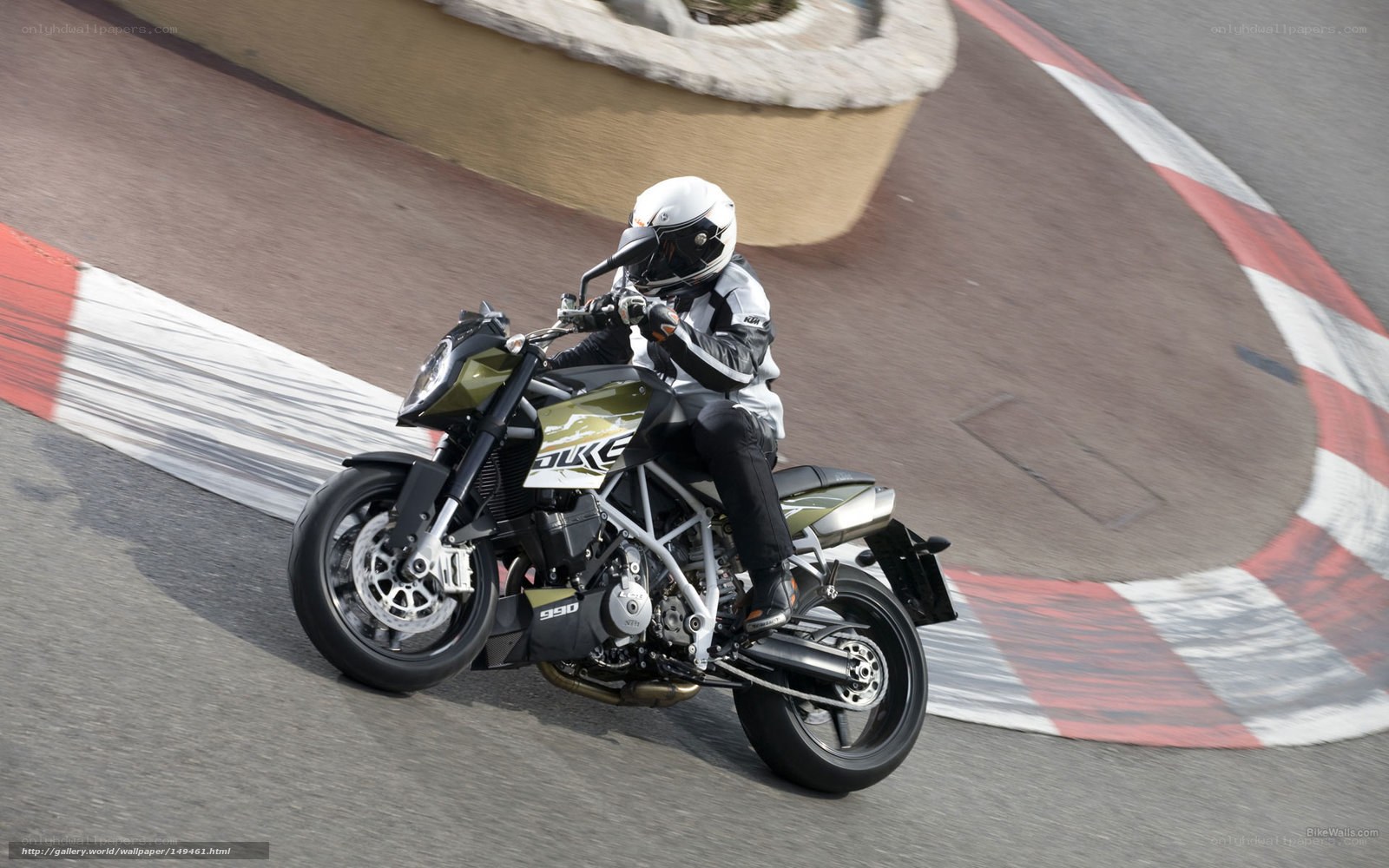 motorcycle on racetrack