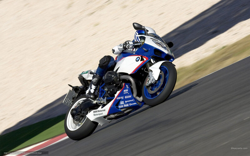 Motorcycle on Racetrack — Blue, Dynamic, Afternoon, Photograph