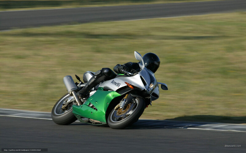 Motorcycle on Racetrack — Green, Dynamic
