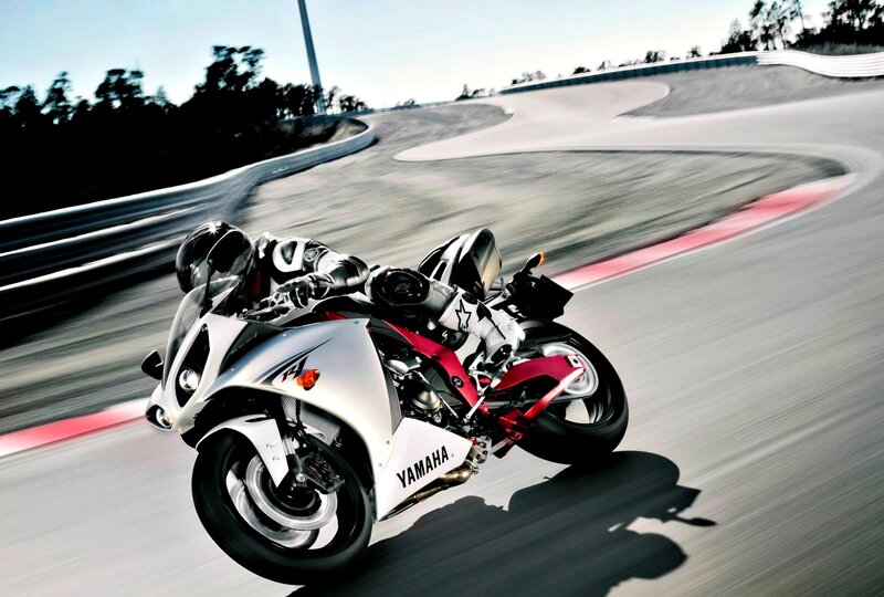 Motorcycle on Racetrack — Silver, Dynamic, Afternoon