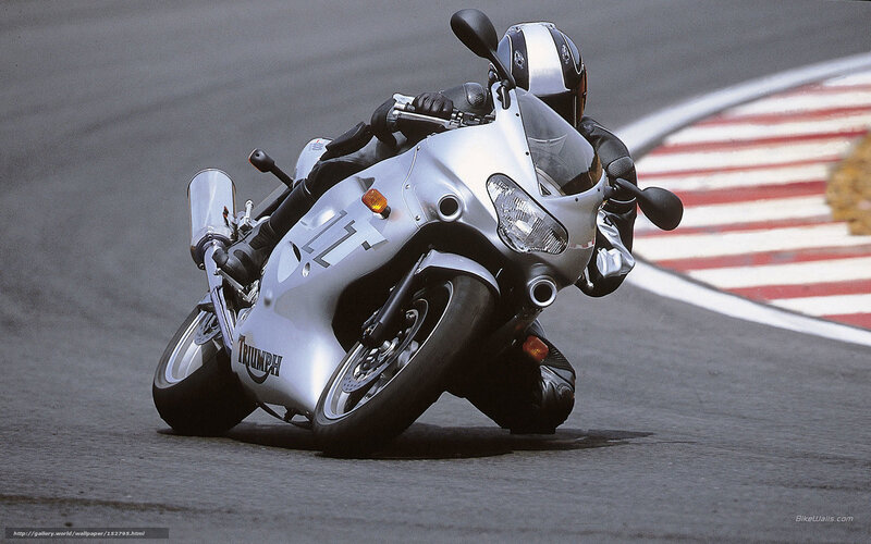 Motorcycle on Racetrack — Silver