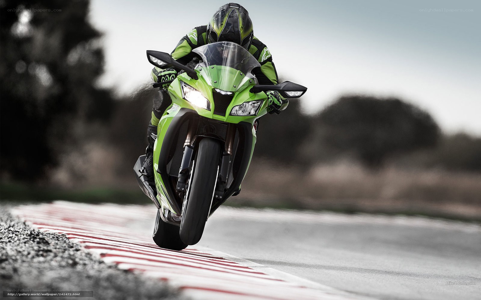 motorcycle on racetrack