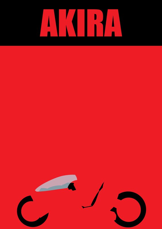 Motorcycle on Red Background