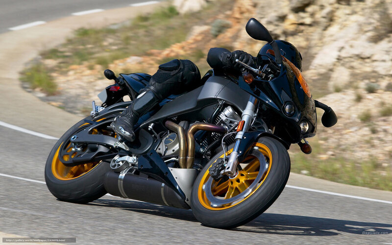 Motorcycle on Road — Black, Dynamic, Afternoon