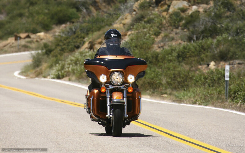 Motorcycle on Road — Brown